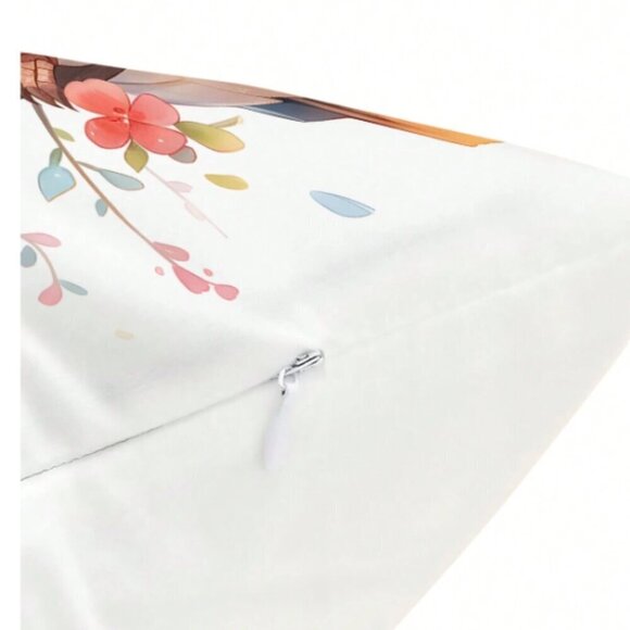 Bird Couple Pastel Pillow Cover 18 X 18 inch NWT - Picture 4 of 4